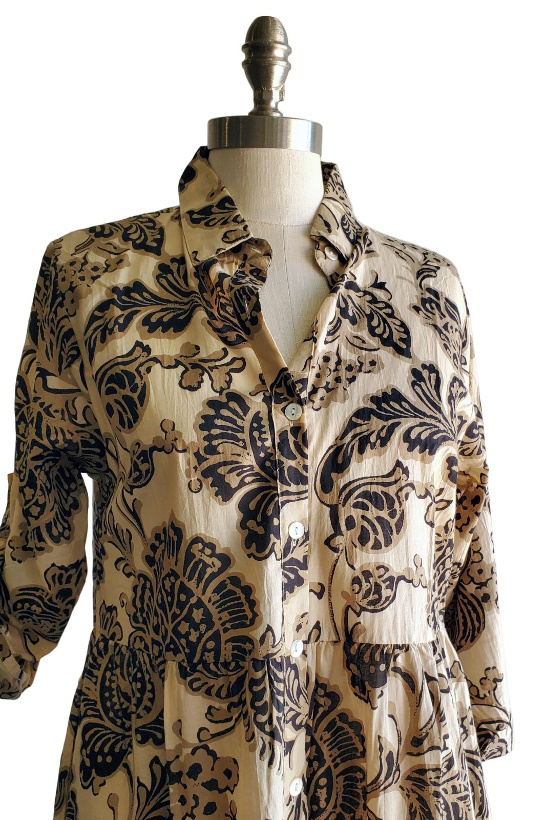 Safari Dress - Gold Paisley - The Daisy Chain