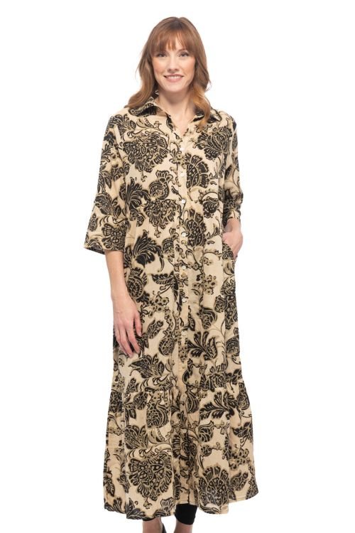 Safari Dress - Gold Paisley - The Daisy Chain