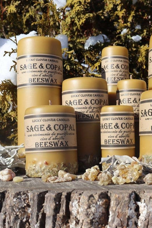 Sage & Copal Pillar Candle - 4L - The Daisy Chain