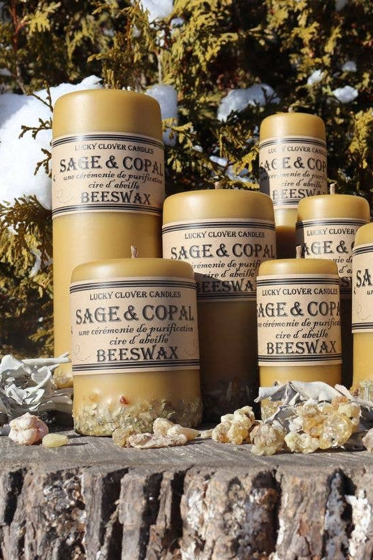 Sage & Copal Pillar Candle - 6L - The Daisy Chain