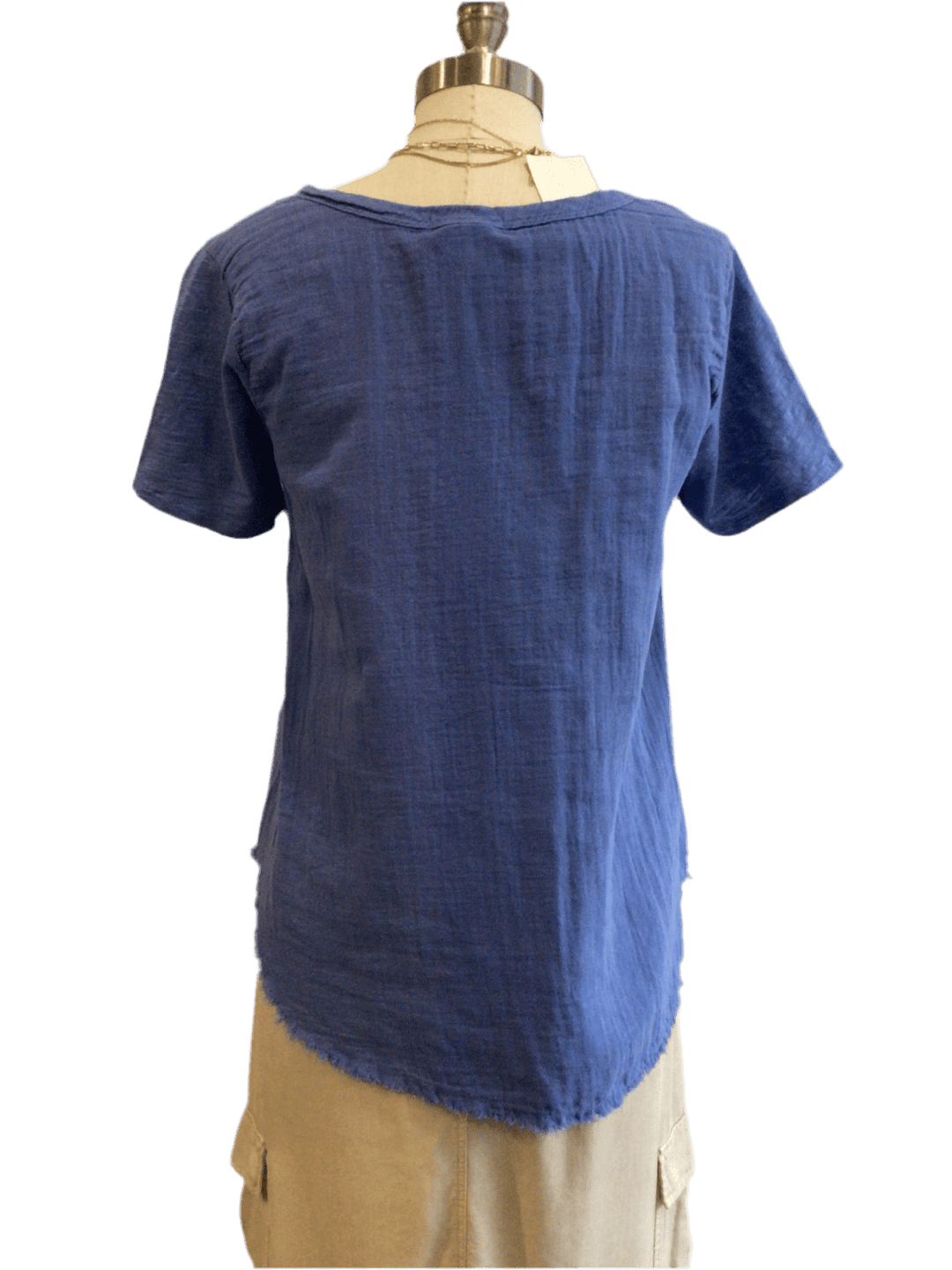 Scoop Neck Tee - Blue - The Daisy Chain