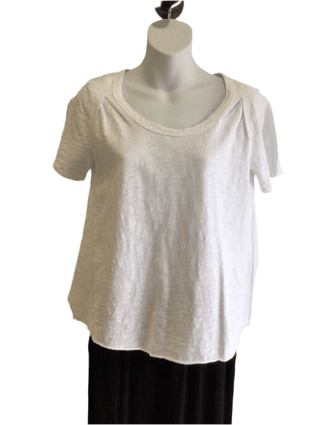 Scoop Neck Tee - White - The Daisy Chain