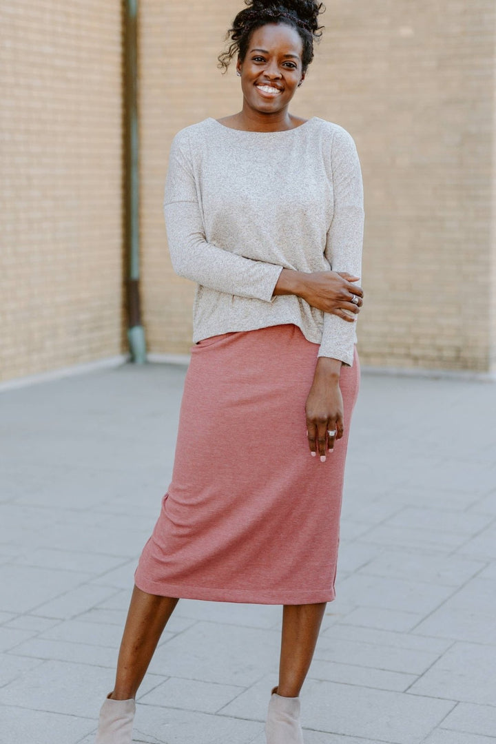 Sedona Pencil Skirt - Desert Rose - The Daisy Chain