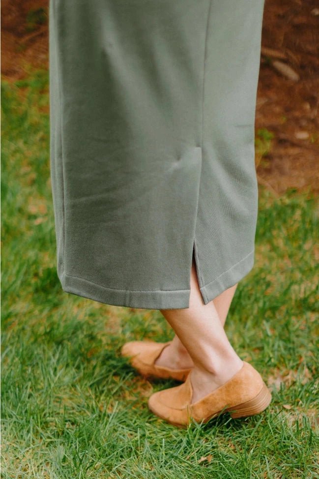 Sedona Pencil Skirt - Sage - The Daisy Chain