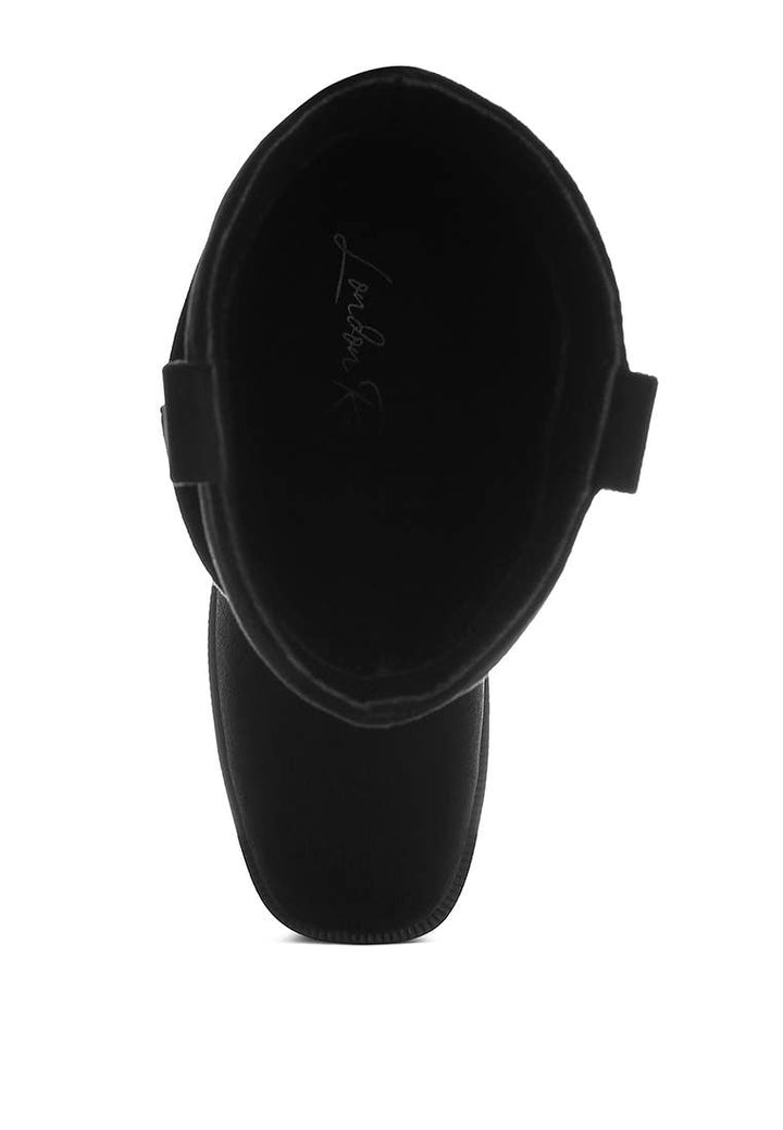Slouchy Cowboy Boots - Black - The Daisy Chain