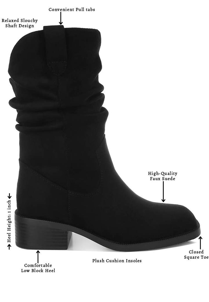 Slouchy Cowboy Boots - Taupe - The Daisy Chain