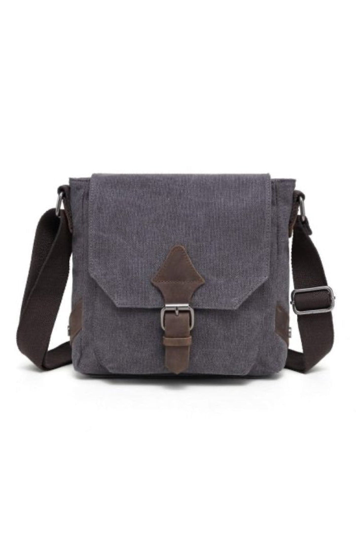 Small Canvas Shoulder Bag - Grey - The Daisy Chain