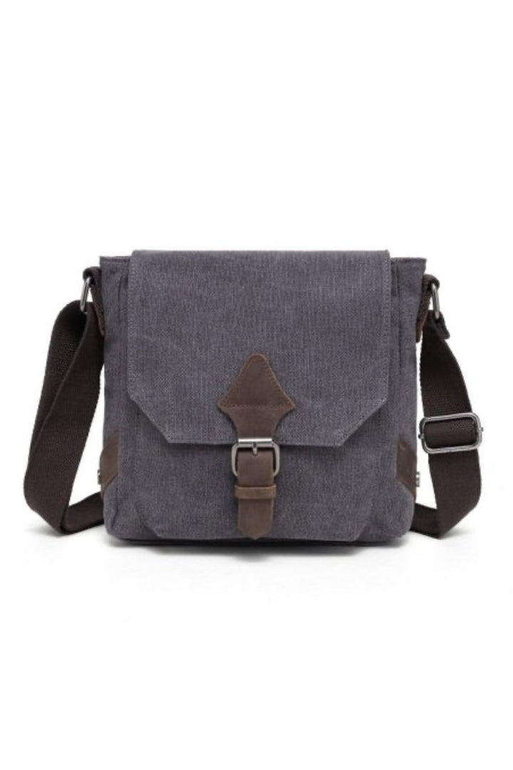 Small Canvas Shoulder Bag - Grey - The Daisy Chain