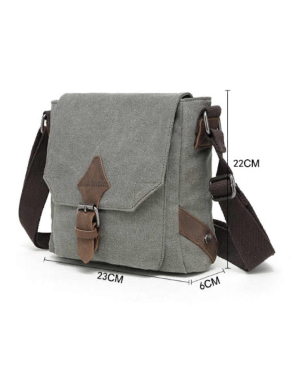 Small Canvas Shoulder Bag - Grey - The Daisy Chain