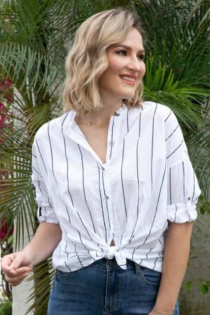 Striped Cotton Blouse - The Daisy Chain