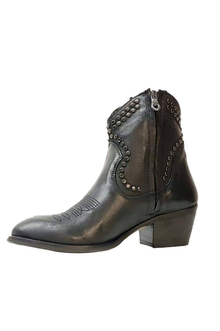Studded Cowboy Ankle Boots - The Daisy Chain