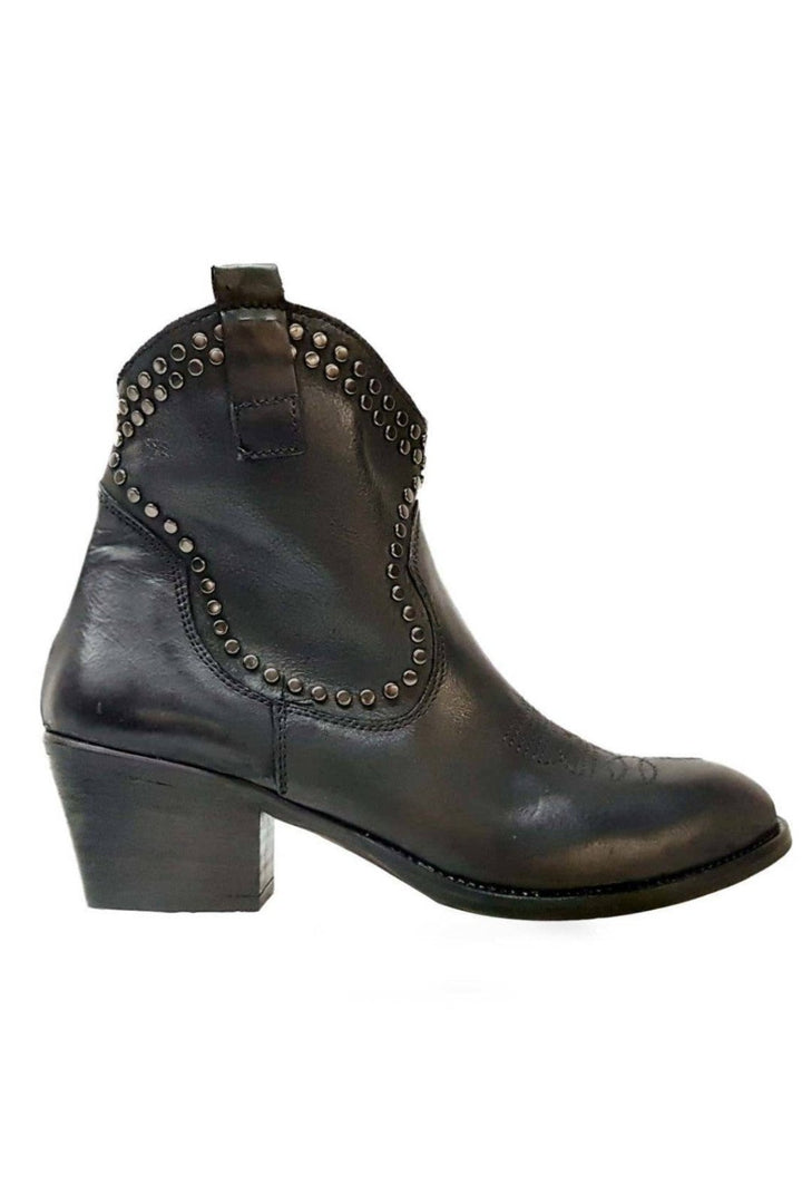 Studded Cowboy Ankle Boots - The Daisy Chain