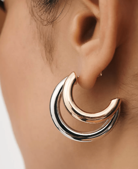 Two Tone Double Hoop - The Daisy Chain