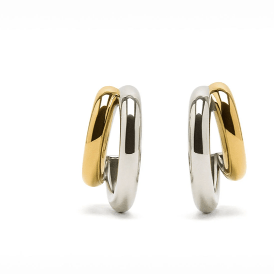 Two Tone Double Hoop - The Daisy Chain