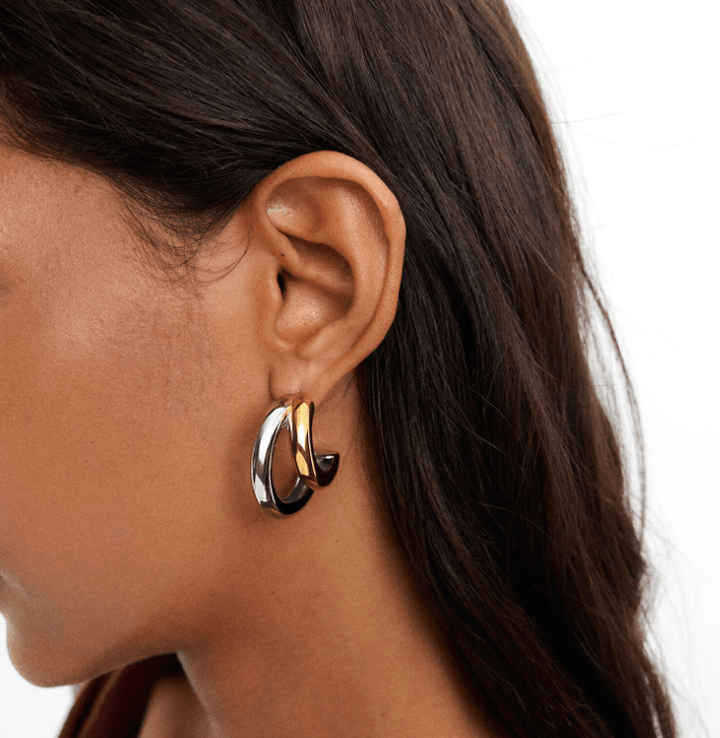 Two Tone Double Hoop - The Daisy Chain