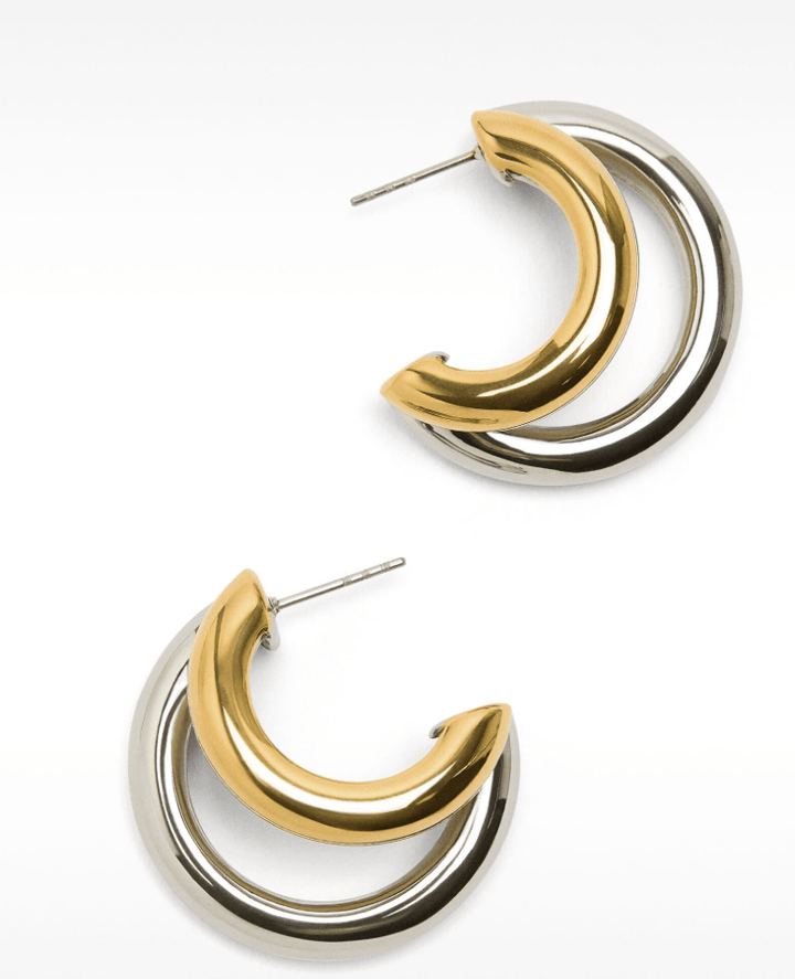 Two Tone Double Hoop - The Daisy Chain