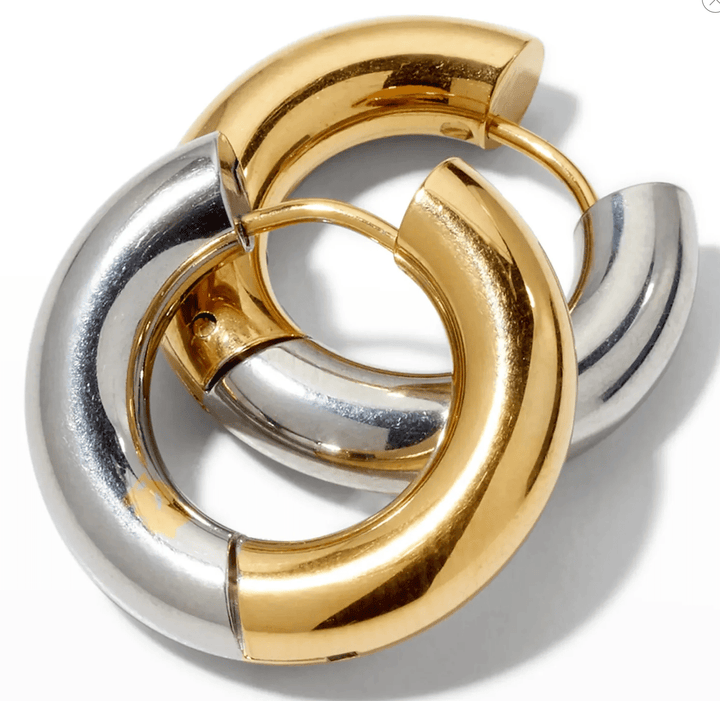Two Tone Earring - Medium - The Daisy Chain