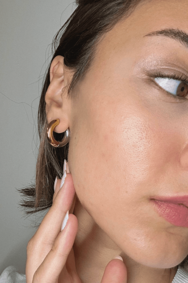 Two Tone Earring - Medium - The Daisy Chain