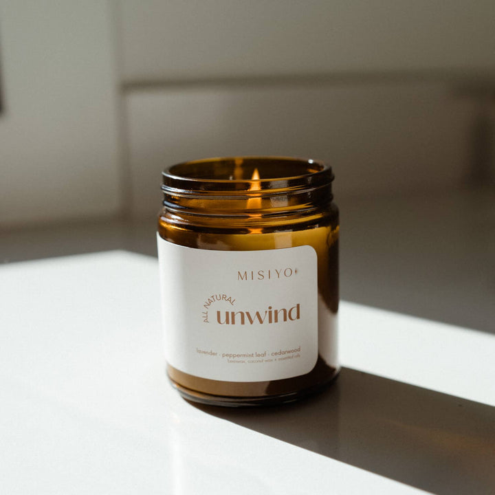 Unwind | All - Natural Beeswax Blend Candle Jar - The Daisy Chain