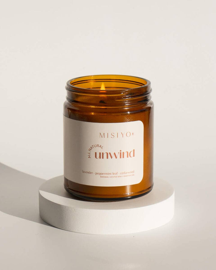 Unwind | All - Natural Beeswax Blend Candle Jar - The Daisy Chain
