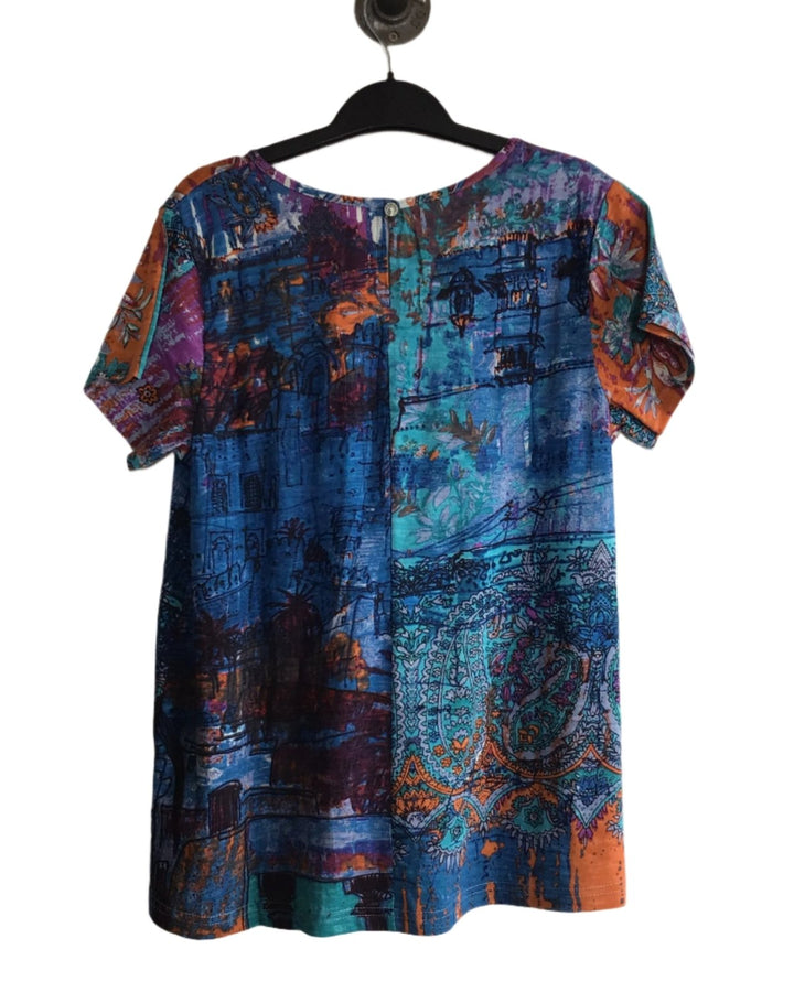 V - Neck Tee - Jaipur Blue - The Daisy Chain