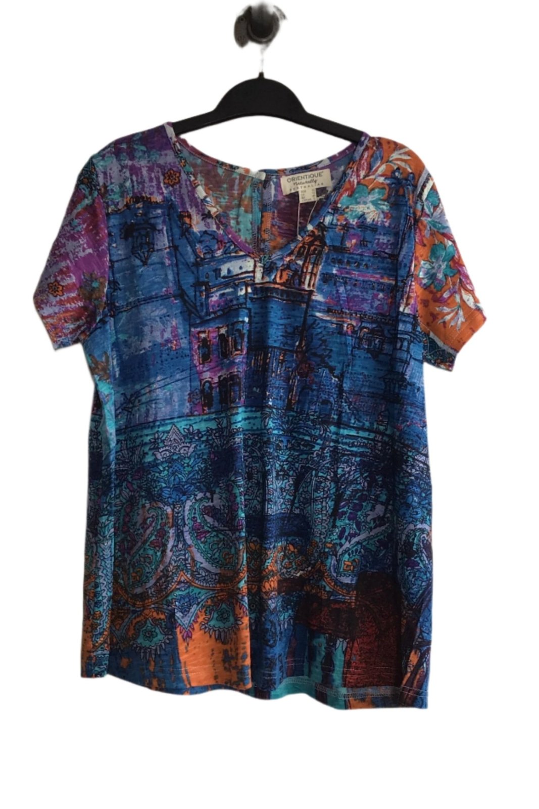 V - Neck Tee - Jaipur Blue - The Daisy Chain