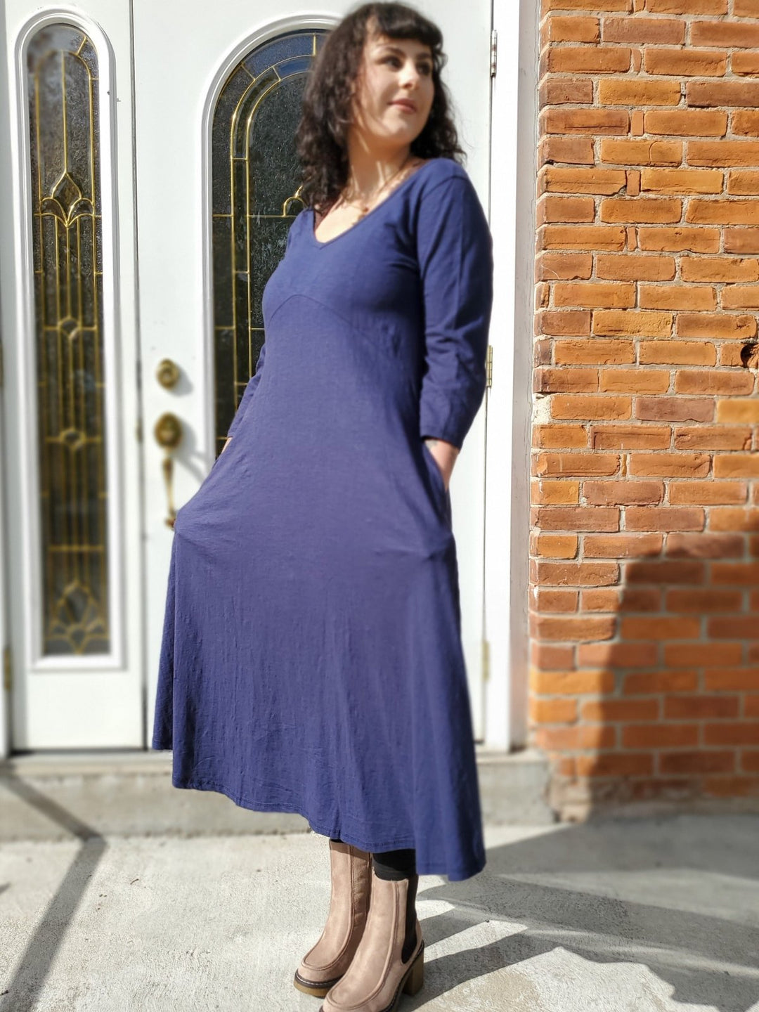 Vanessa Dress - Navy - The Daisy Chain