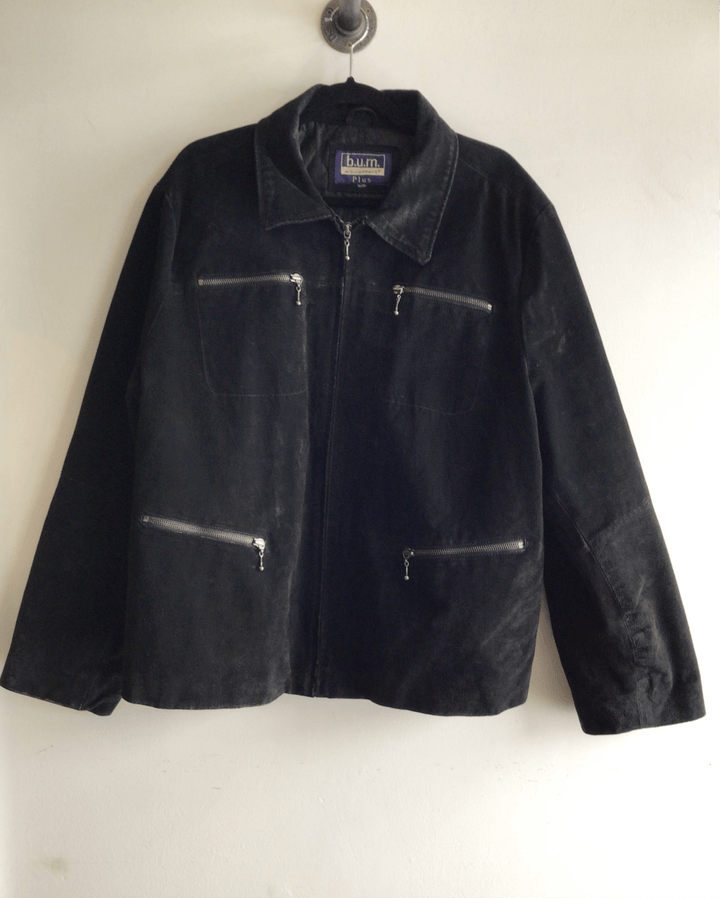 Vintage Black Suede Jacket - The Daisy Chain