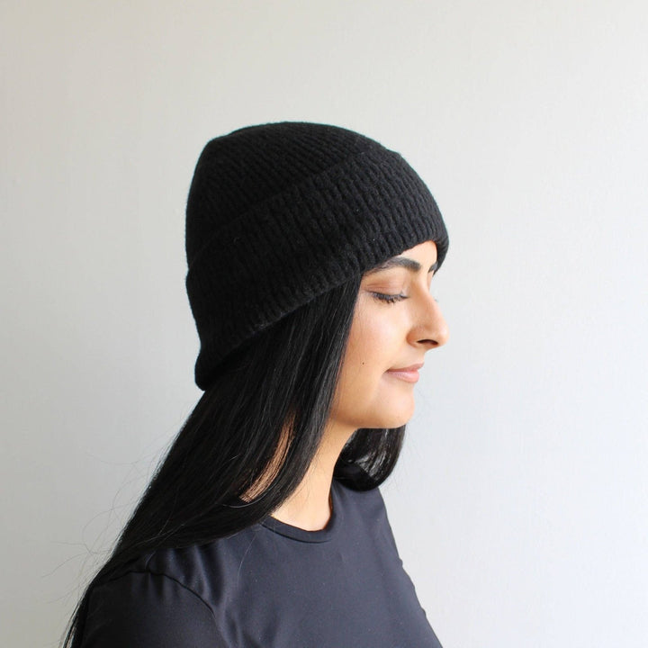 Wool Blend Beanie - Black - The Daisy Chain