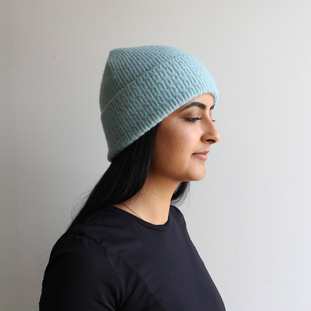 Wool Blend Beanie - Blue - The Daisy Chain