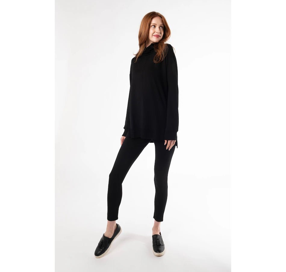 Zia Turtleneck Top - Black - The Daisy Chain