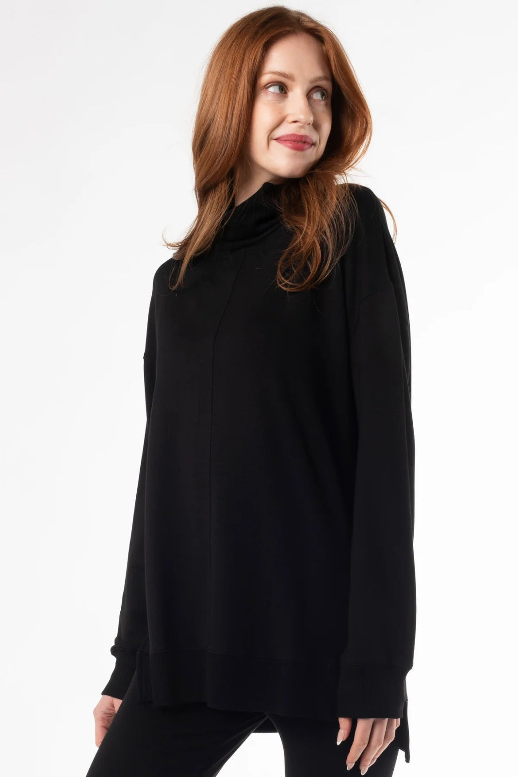 Zia Turtleneck Top - Black - The Daisy Chain