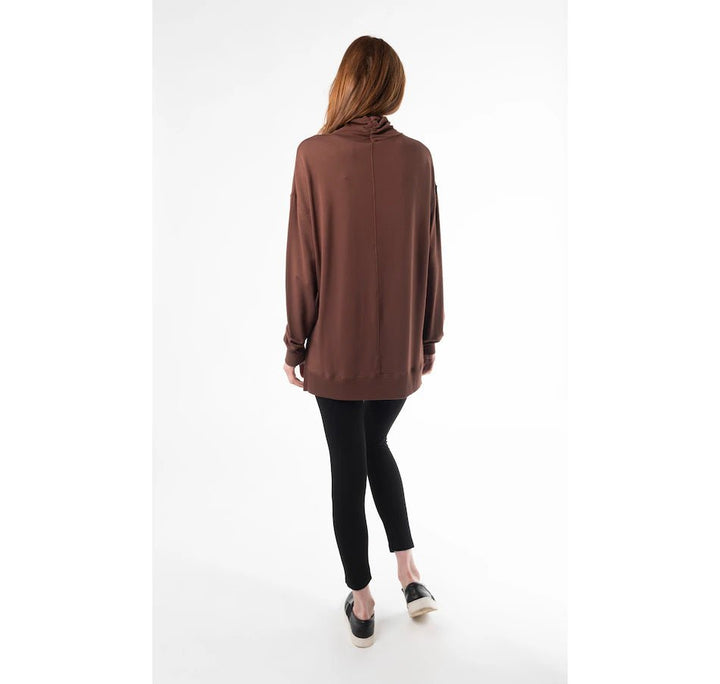 Zia Turtleneck Top - Cocoa - The Daisy Chain