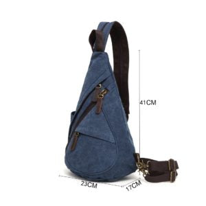 Canvas Sling Back Pack - Charcoal