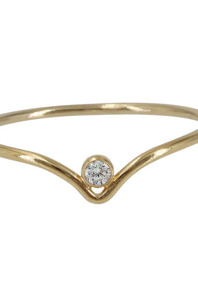 Sparkle Chevron Stacking Ring