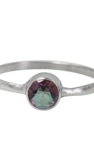 Sterling Silver Mystic Quartz %Women's Clothing Boutique Collingwood% Ring 
