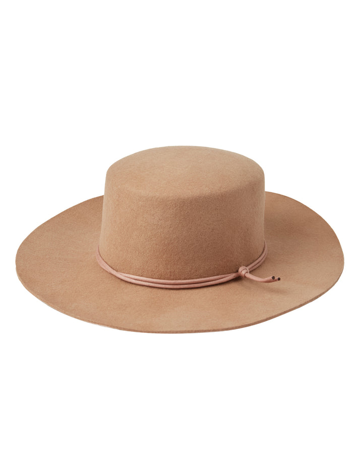Harlow Boater Hat- Taupe