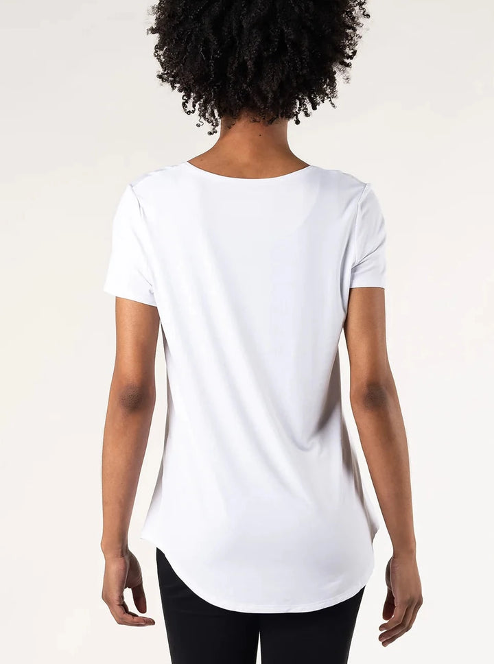 Round Neck Tee - White