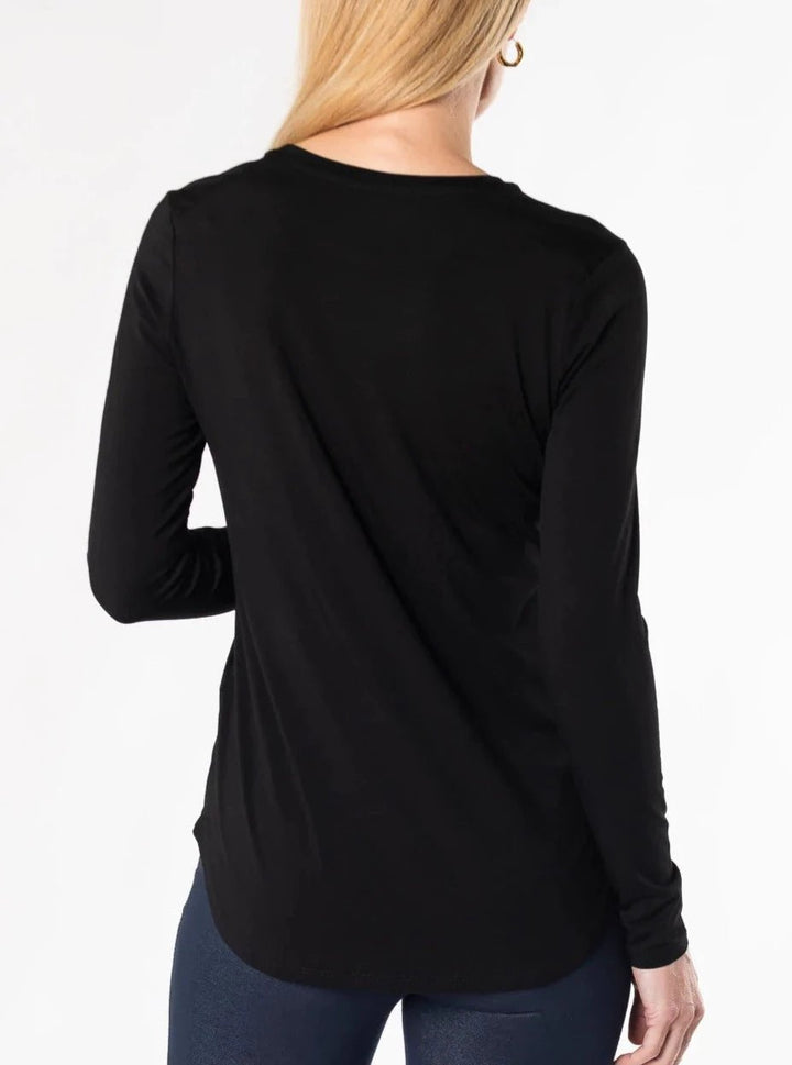 Georgia Long Sleeve - Black - The Daisy Chain