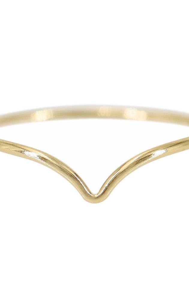 Gold Chevron Stacking Ring - The Daisy Chain