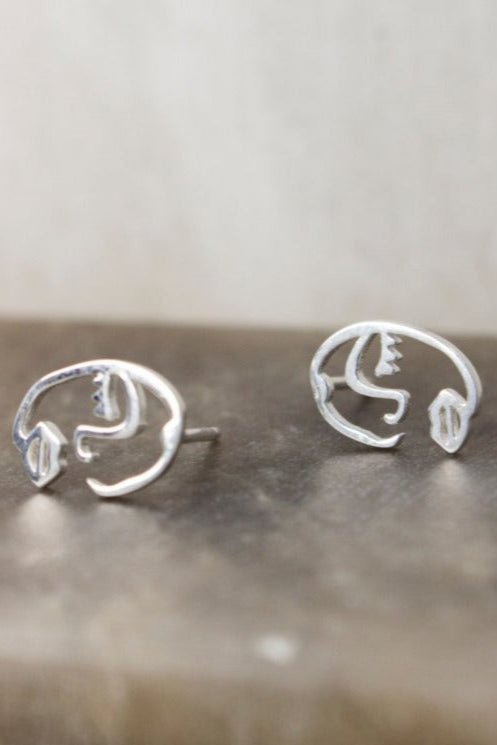 Silver Face Studs - The Daisy Chain