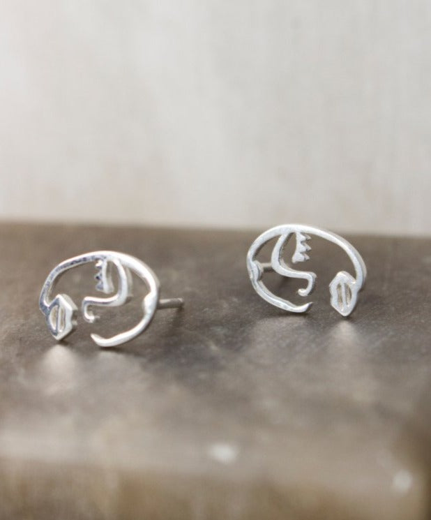 Silver Face Studs